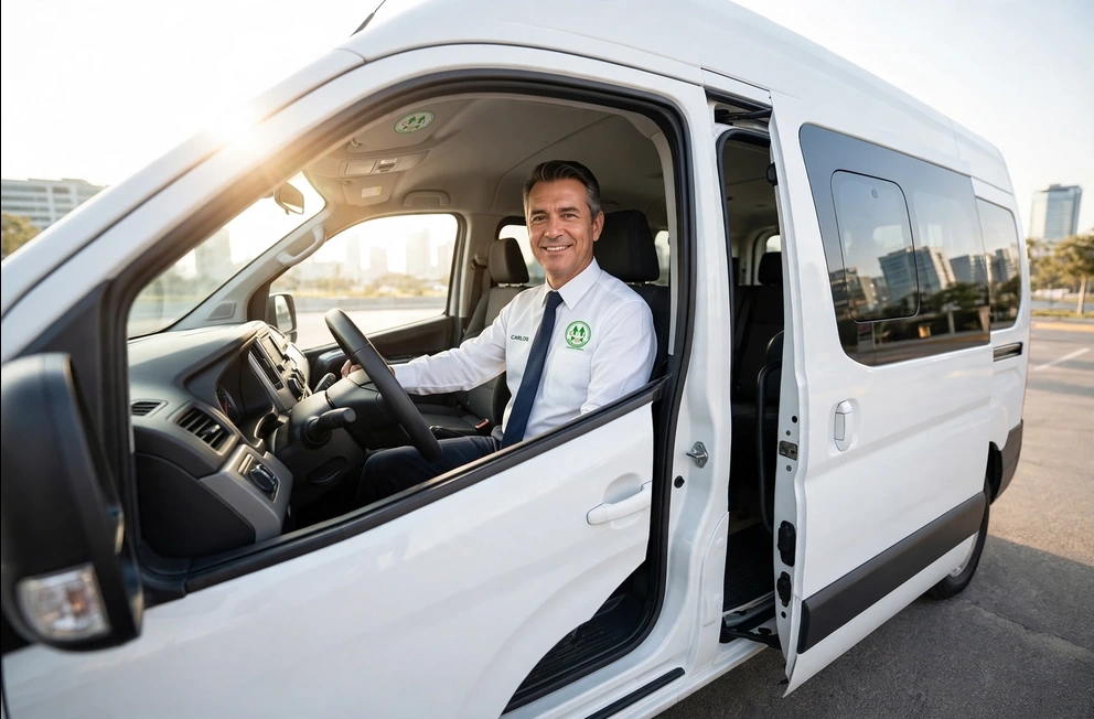 Conductor de Cotrain Ltda prestando servicio de transporte especial en Colombia